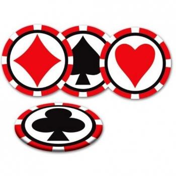 Beistle Casino Tableware – 8‑teiliger Untersetzer-Set