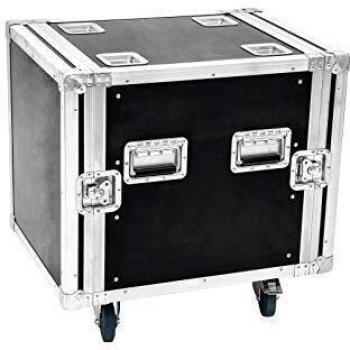 Roadinger Rack Profi KM 12HE, 55cm Einbautiefe, mit Rollen | PRO Flightcase für 483-mm-Geräte