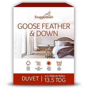 Snuggledown Goose Feather Down 13.5 Tog Super King All Seasons Duvet