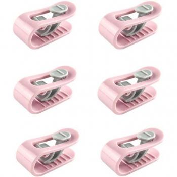 Pinzas plásticas antideslizantes para sábanas, 6 piezas