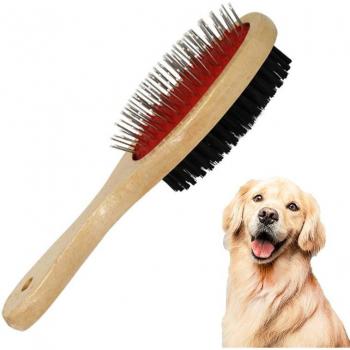 Two-in-One Pet Grooming Brush for Cats and Dogs