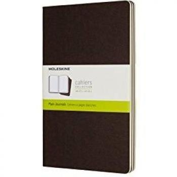 Moleskine Cahier Journal Plain Large Coffee Brown