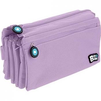 Estuche Escolar Cuádruple Lavanda 23x12cm