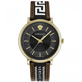 Reloj de Lujo Versace VE5A01721 con Dial Negro y Correa Dual