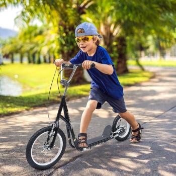 HOMCOM Teen Scooter Push Kick Scooter