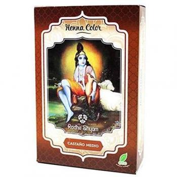 Henna Castaño Medio Polvo Radhe Shyam 100g