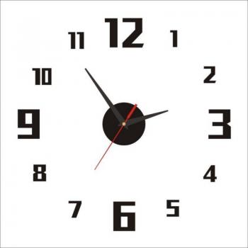 DIY Decor Wall Clock with Red Numerals