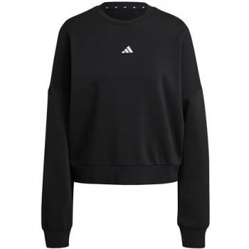 Adidas Essentials Damen‑Sweatshirt mit Small Logo Feelcomfy – 100 % Baumwolle, Farbe Schwarz