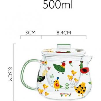 Théière brésilienne en verre avec infuseur JINYOUJIA