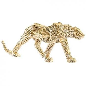 Harzgold Leopard Dekoration – 67 × 15,5 × 25 cm (Dkd Home Decor)