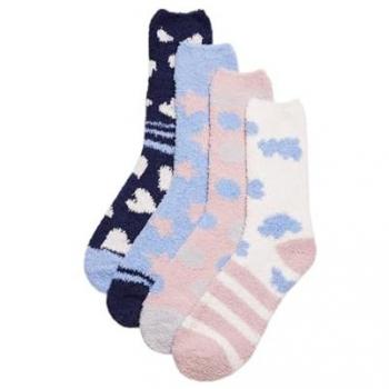 Mora Franelas Mujer Calcetines 4 Unidades con Estampado