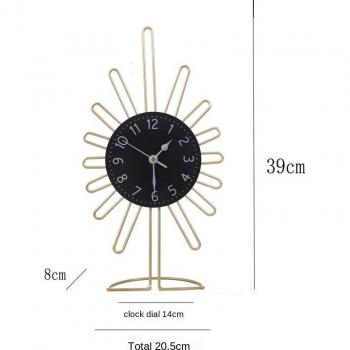 Creative Wrought Iron Clock for Desk