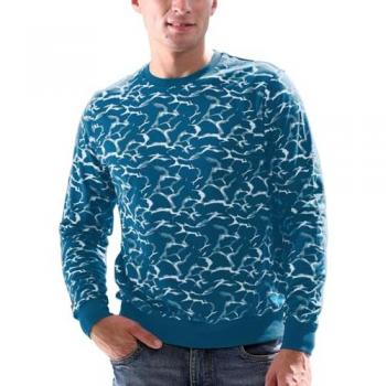 Enorsia Blue Crack Design Sweatshirt