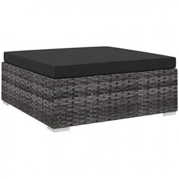 VidaXL Sectional Seat, Grey Polished Finish, with Cushion (1 Unit)