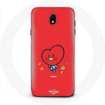 Samsung Galaxy J3 2017 Case Bangtan Garçons BT21 TATA V Roter Fond