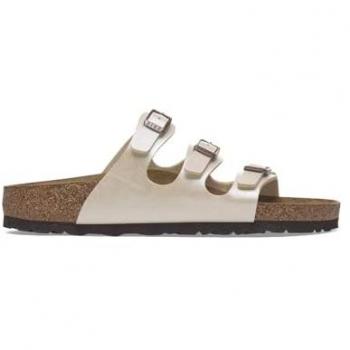 Birkenstock Florida BS Birko-Flor Womens Sandals – Pearly White, EU40 Narrow