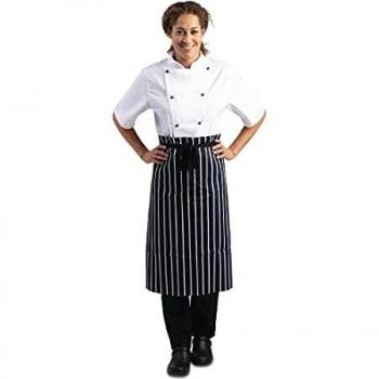 Whites Chef's Waist Apron Blue and White Stripes