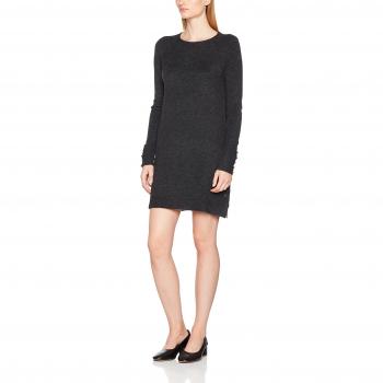 TOM TAILOR Denim Damen Kleid Cosy Knit Dress Grau, Größe M