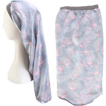 Damen Schlafkappe aus Satin für lockiges Haar und Zöpfe