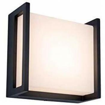 LED Wandleuchte Qubo in Anthrazit und Weiß 10W 600lm IP54 140x140mm