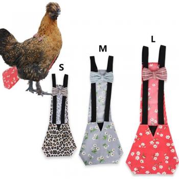 Couches lavables pour animaux de compagnie oie poulet canard vêtements rouge S
