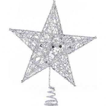 Sequin-Embellished Star Tree Decoration