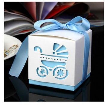 0 pcs Baby Shower Carriage Candy Boxes