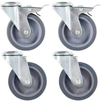Bolt Hole Swivel Casters, 4 pieces, 100 mm, Vidaxl