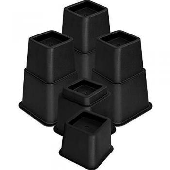 Piece Premium Adjustable Furniture Risers (4 High and 4 Short)