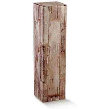 Scotton 50 PZ. SCATOLE Porta Bottiglie Effetto Legno Wood Apertura Superiore Inserto Ferma BOTTIGLIA 9X9X34 cm