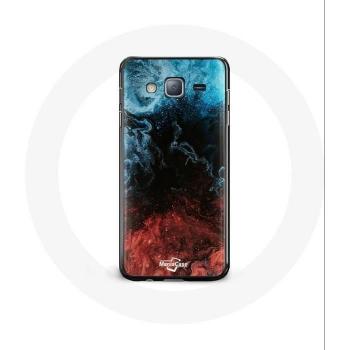 Housse abstraite rouge noir bleu pour Samsung Galaxy Grand Prime
