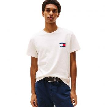 Toma Jeans Camiseta Estilo Slim con Logotipo Blanco M
