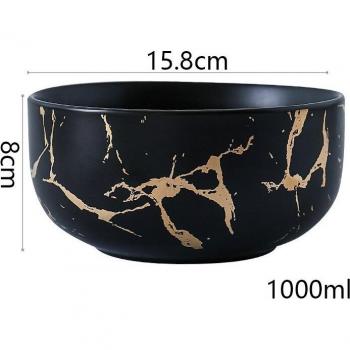 Porcelain Breakfast Plates and Noodle Bowl Set