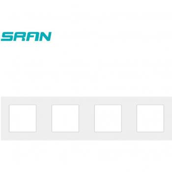 SRAN Four Frame Switch Socket Blank Panel White