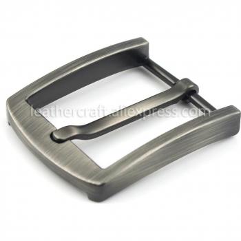 Hebilla de Cinturón para Vaqueros, Metal Cepillado, 1x40mm, Pin Único, Ajuste para Cinturón de 37-39mm, Color Negro Claro