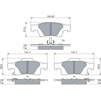 Pastilhas de travão 0 986 460 081 BOSCH