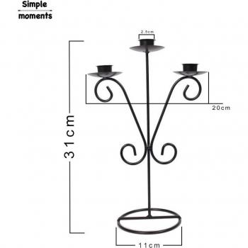 Black Iron Candle Holder for Christmas Decoration