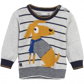 Catimini Suéter para Bebés Pull Chien, Gris, 12M