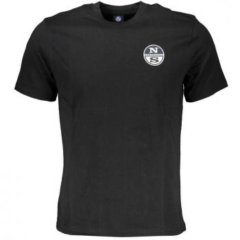 North Sails, T-Shirts, male, Black, Size: 2XL Black T-Shirt with Logo Print