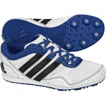 Adidas Arriba 2 Youth Track Spikes – UK4.5, White & Blue Accent