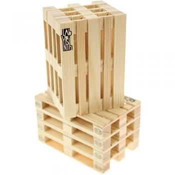 Sérénité Bois – Kit 8 sous‑verres Pallet‑It, motif labyrinthe