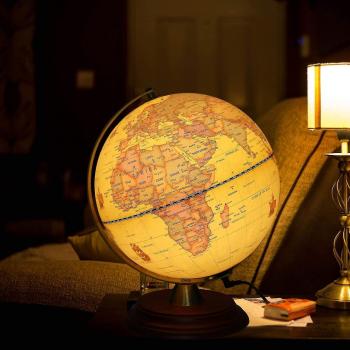 Globo Infantil Iluminado con Soporte de Madera