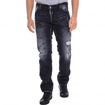 Jeans homme Dsquared coupe droite noir