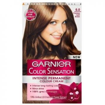 Garnier Color Sensation Brown Hair Dye Permanent 6.0 Precious Light Brown may