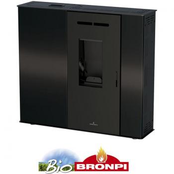 Bronpi Estufa de Pellet LUPE-NB 9 kW Extraplana Negra