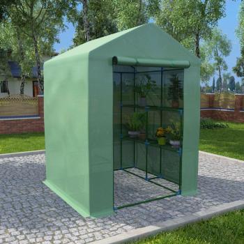 VidaXL Greenhouse with Shelves Steel 56.3x56.3x76.8