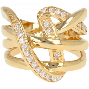Anillo 'Sissi' Blanco Dorado