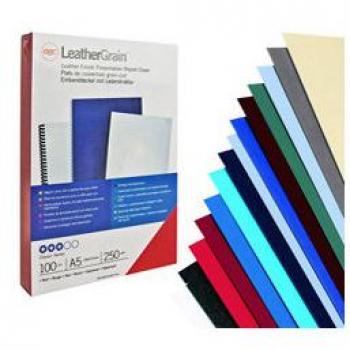 GBC Dark Green LeatherGrain Binding Covers – 250gsm, A4 Size (100 Units)
