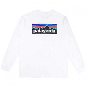 Patagonia Männer Longsleeve P‑6 Logo Responsibili Tee Weiß