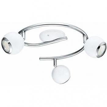 Eglo Bimeda Three spotlight spiral ceiling light in white steel